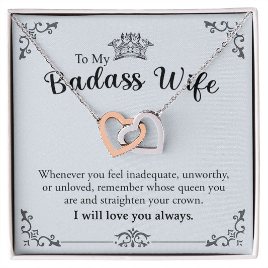My Badass Wife | Most loving person - Interlocking Hearts necklace